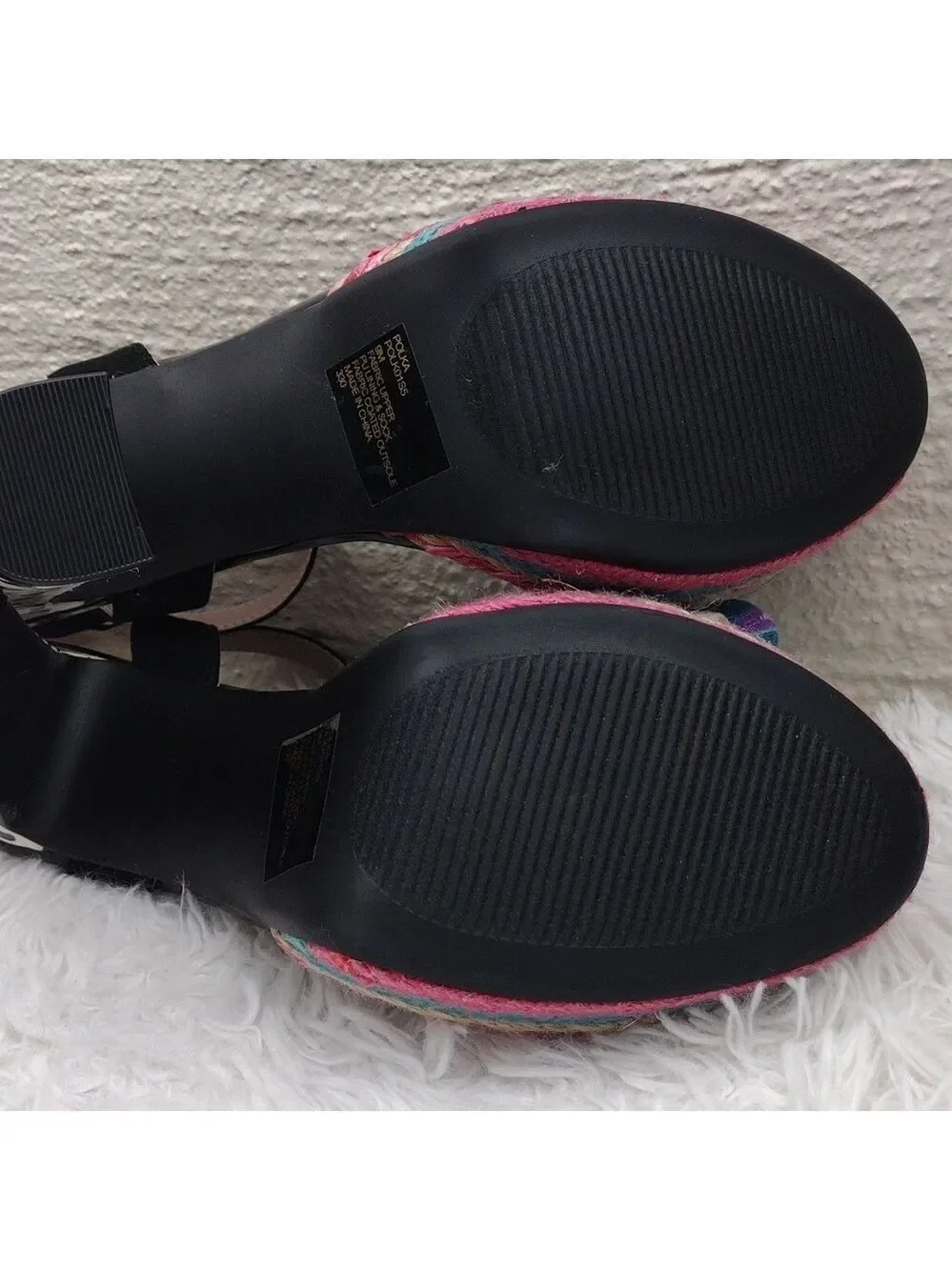 Betsey Johnson Polka Black White Embroidered Open Toe Slingback High Heel Shoe